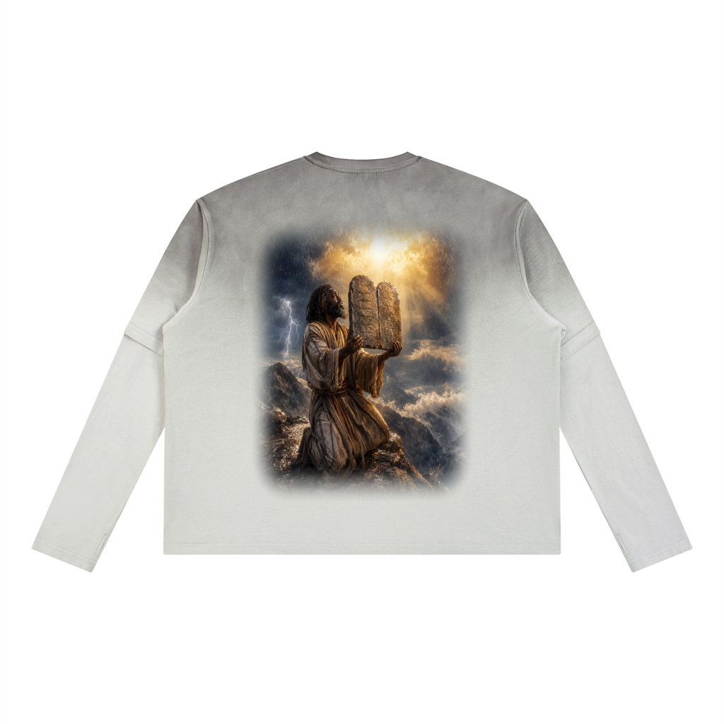 Jubilore “Moses” Unisex Vintage Wash Layered T-Shirt