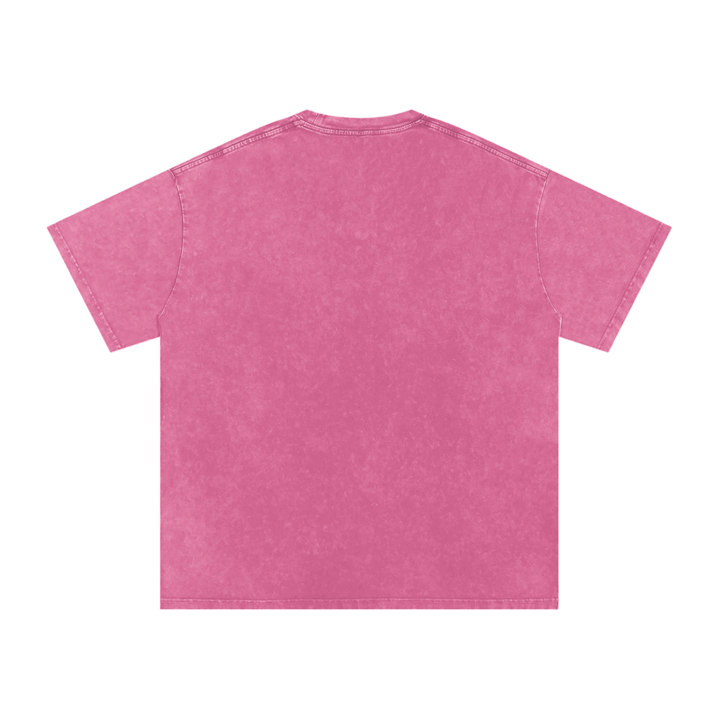 Jubilore Stacked Snow Washed Oversized Cotton T-Shirt
