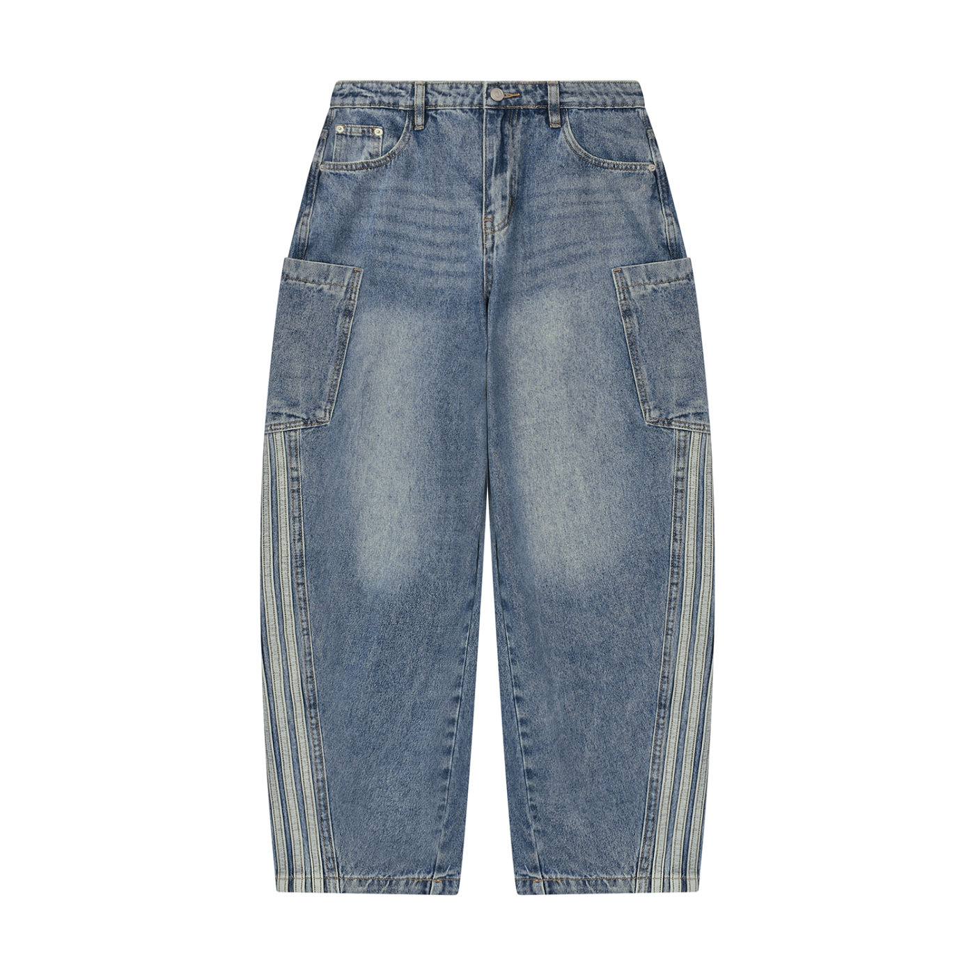 Jubiloré Women's Vintage Wash Barrel Leg Jeans