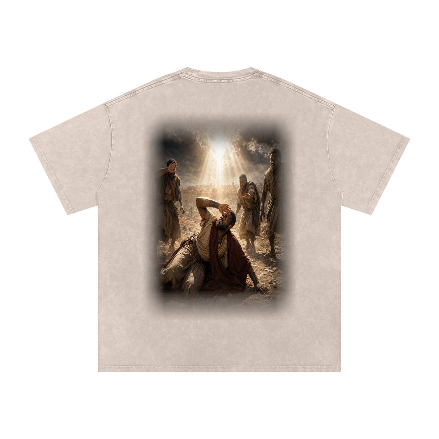 Jubilore “Paul” Snow Washed Oversized Cotton T-Shirt