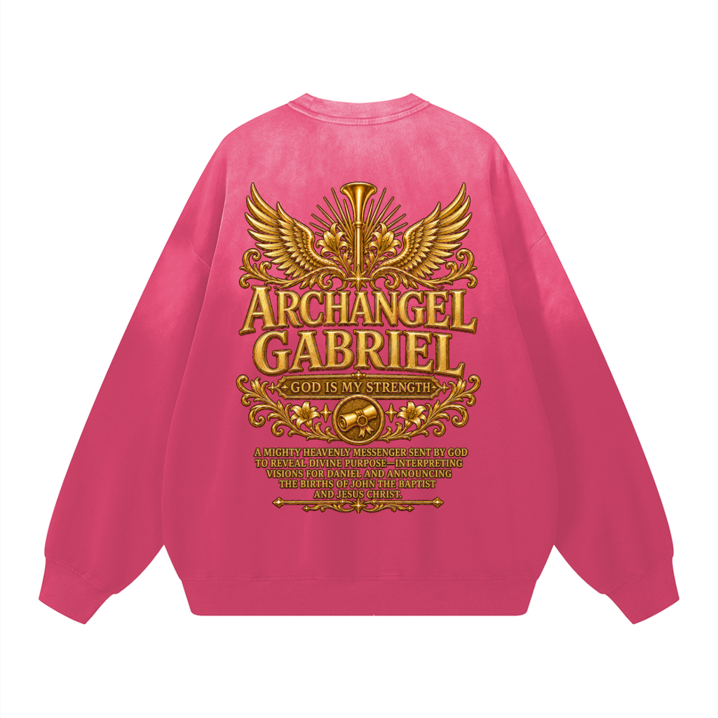 Jubilore "Gabriel" Sunfade Drop-Shoulder Cotton Sweatshirt