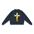 Jubiloré "BCA" Essential Fleece Mock-Neck Crew Sweatshirt