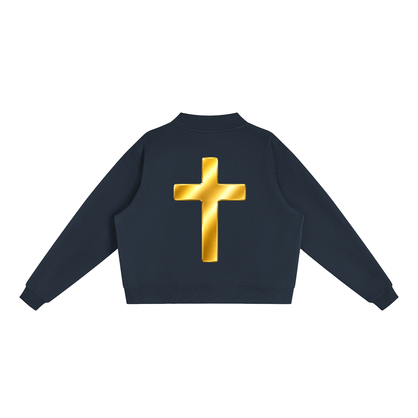 Jubiloré "BCA" Essential Fleece Mock-Neck Crew Sweatshirt