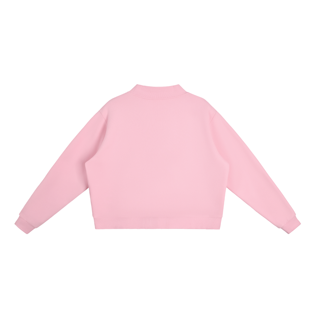Jubiloré "JIK" Essential Fleece Mock-Neck Crew Sweatshirt