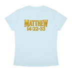 Jubiloré "Jesus Walks On Water" Women's Slim Fit Crewneck T-Shirt