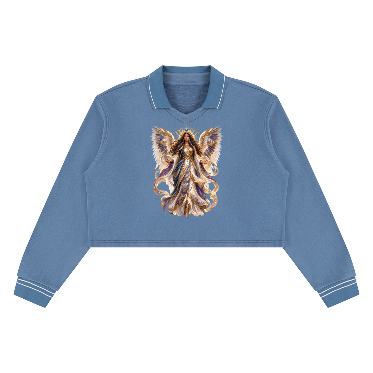 Jubiloré "Principalities" Women’s Crop Collared Sweatshirt