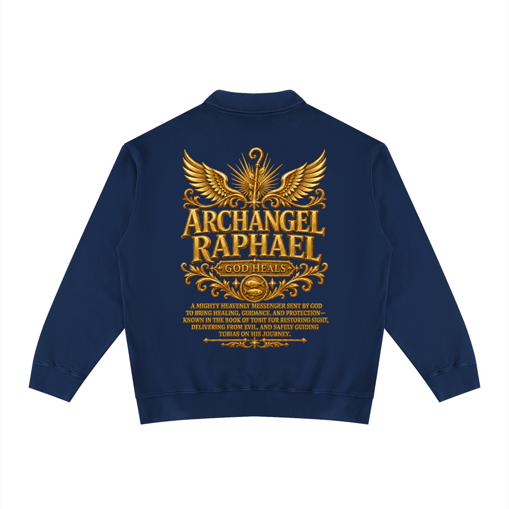 Jubilore "Raphael" Unisex Vintage Wash Collared Sweatshirt