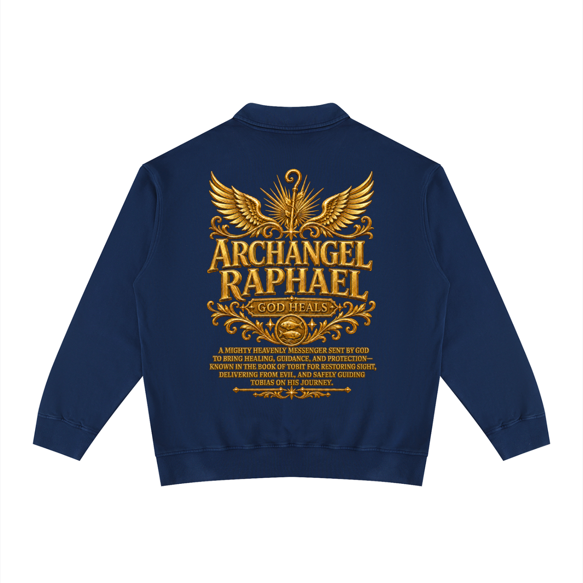 Jubilore "Raphael" Unisex Vintage Wash Collared Sweatshirt