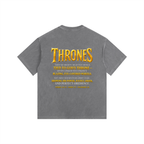Jubilore Thrones Vintage Washed Oversized Cotton T-Shirt