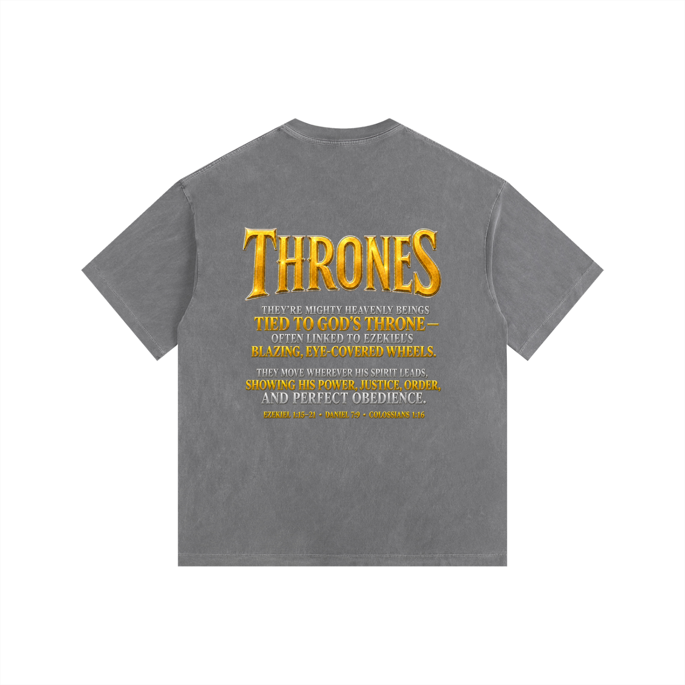 Jubilore Thrones Vintage Washed Oversized Cotton T-Shirt