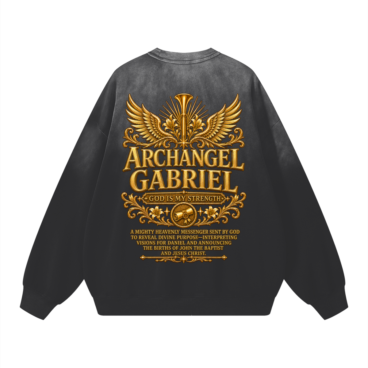 Jubilore "Gabriel" Sunfade Drop-Shoulder Cotton Sweatshirt
