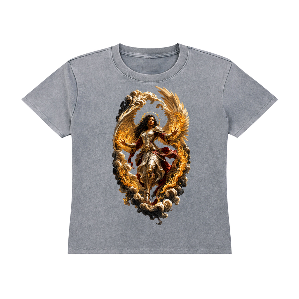 Jubiloré Angel Vintage Wash Drop Shoulder T-shirt