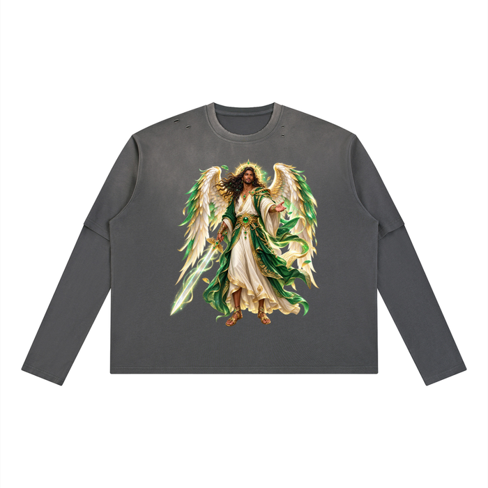Jubilore "Raphael" Unisex Vintage Wash Layered T-Shirt