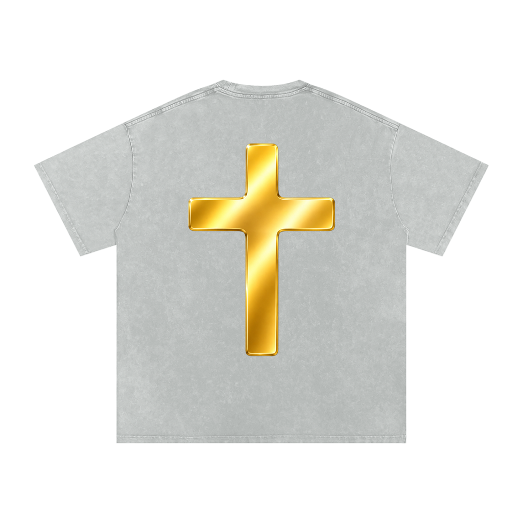 Jubilore "Shroud of Turin" Snow Washed Oversized Cotton T-Shirt