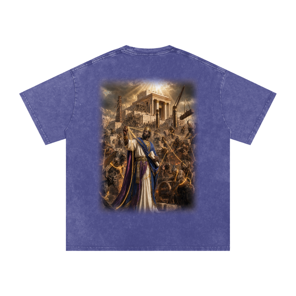 Jubilore “Solomon” Snow Washed Oversized Cotton T-Shirt