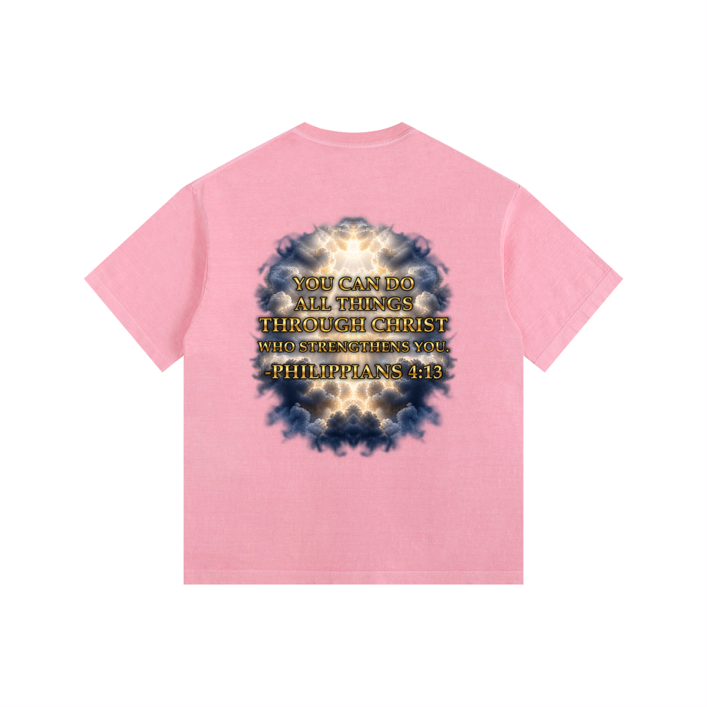 Jubilore "Christ Saves" Vintage Washed Oversized Cotton T-Shirt