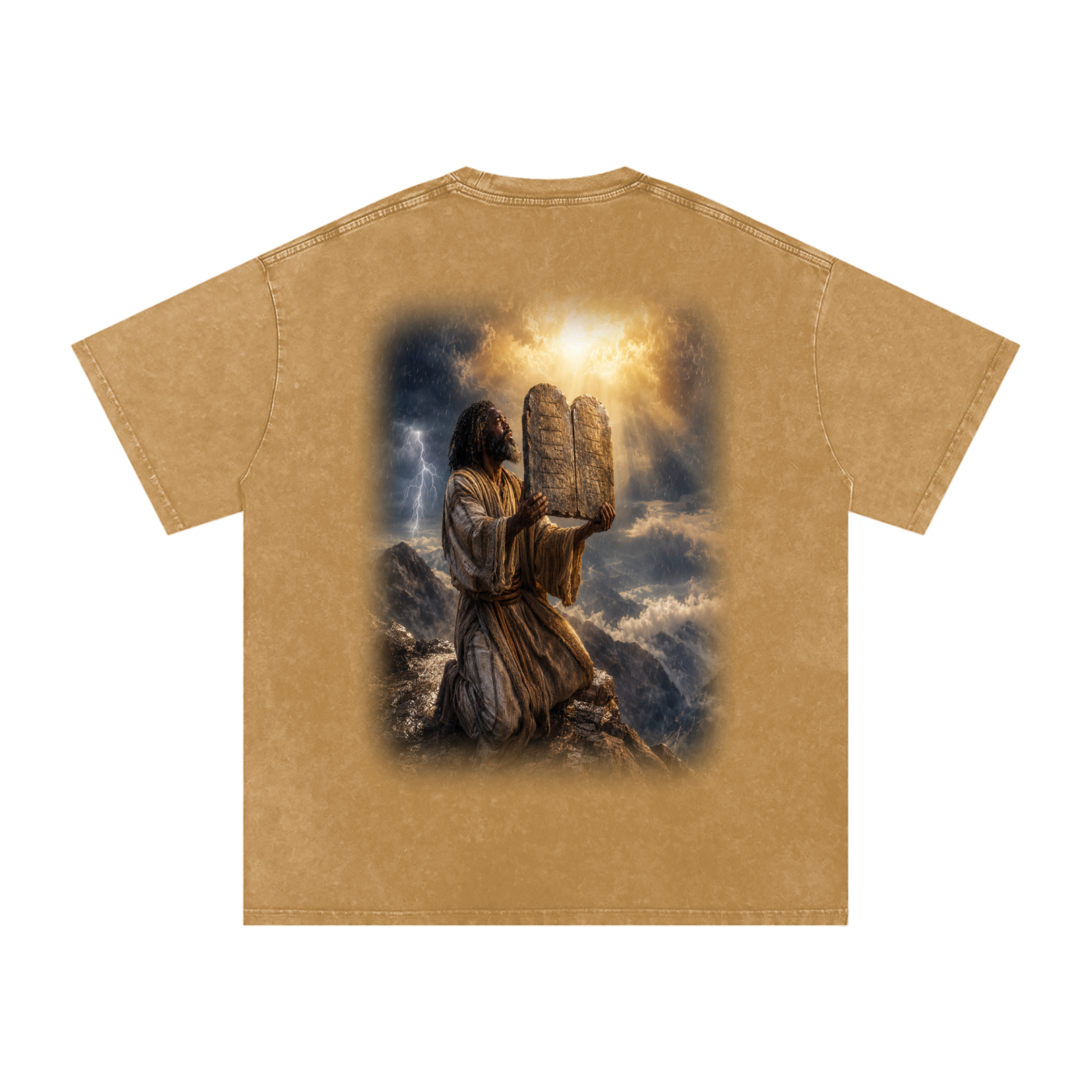 Jubilore “Moses” Snow Washed Oversized Cotton T-Shirt