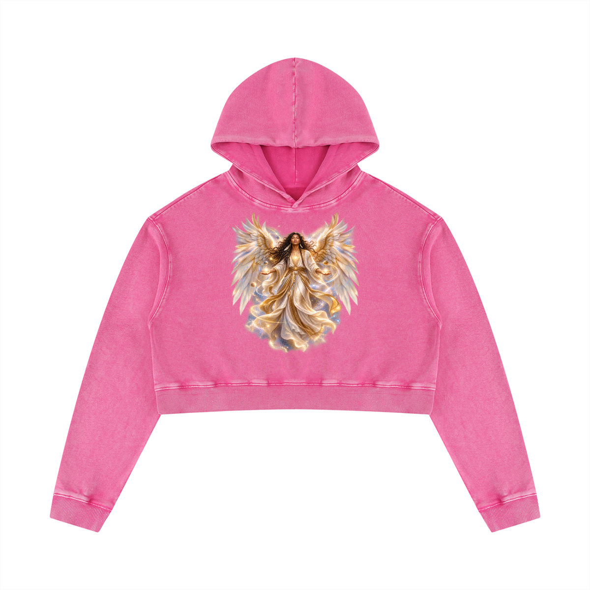 Jubiloré "Virtues" Women’s Mineral Washed Crop Hoodie