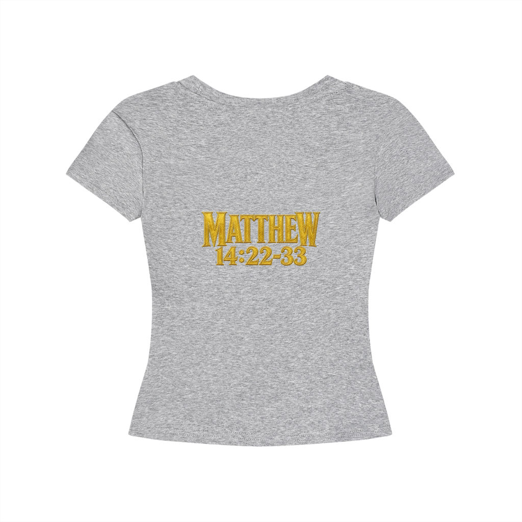 Jubiloré "Jesus Walks On Water" Women's Longline Slim-Fit T-Shirt