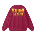 Jubilore "Jesus Walks On Water" Snow Washed Oversized Sweatshirt