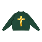 Jubiloré "BCA" Essential Fleece Mock-Neck Crew Sweatshirt