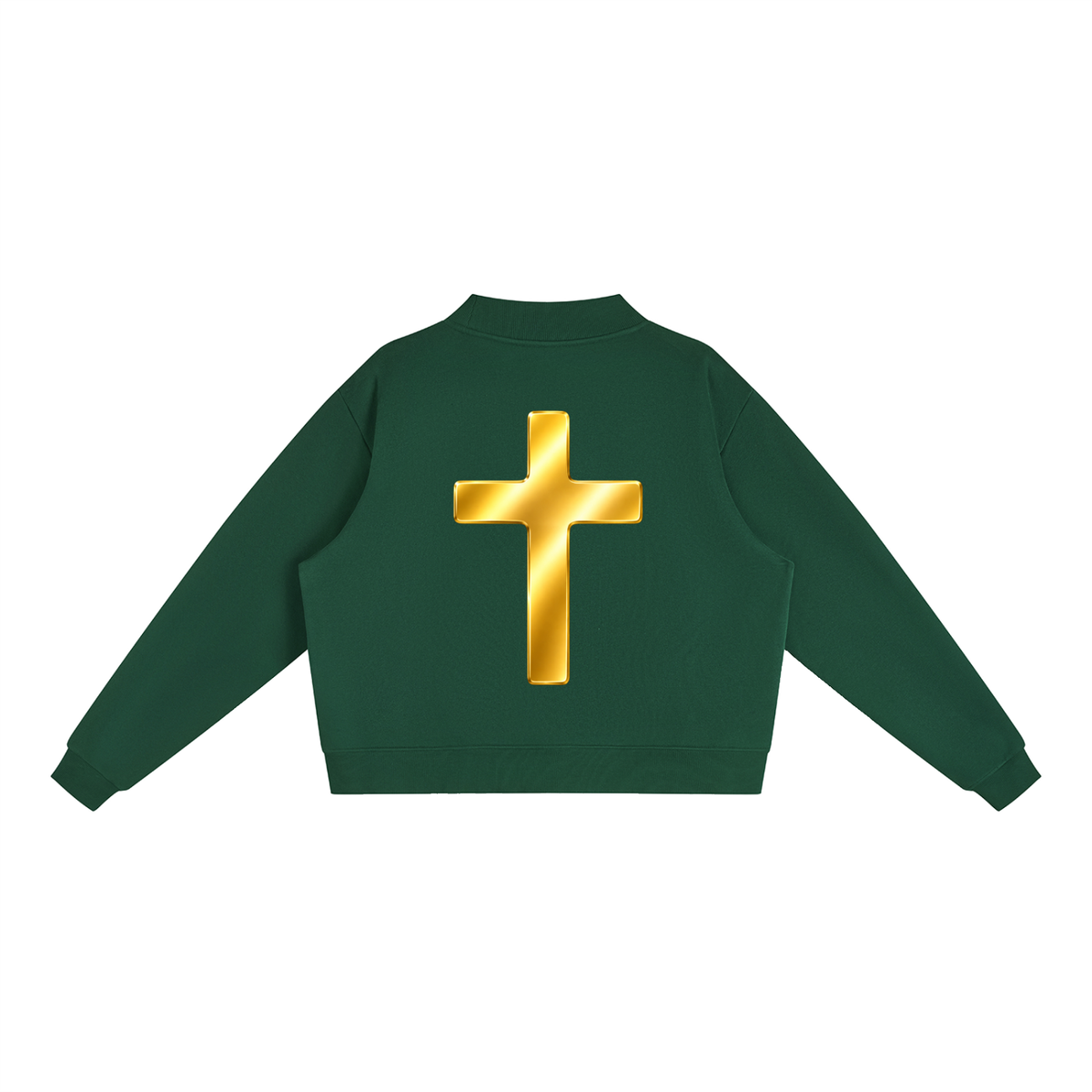 Jubiloré "BCA" Essential Fleece Mock-Neck Crew Sweatshirt