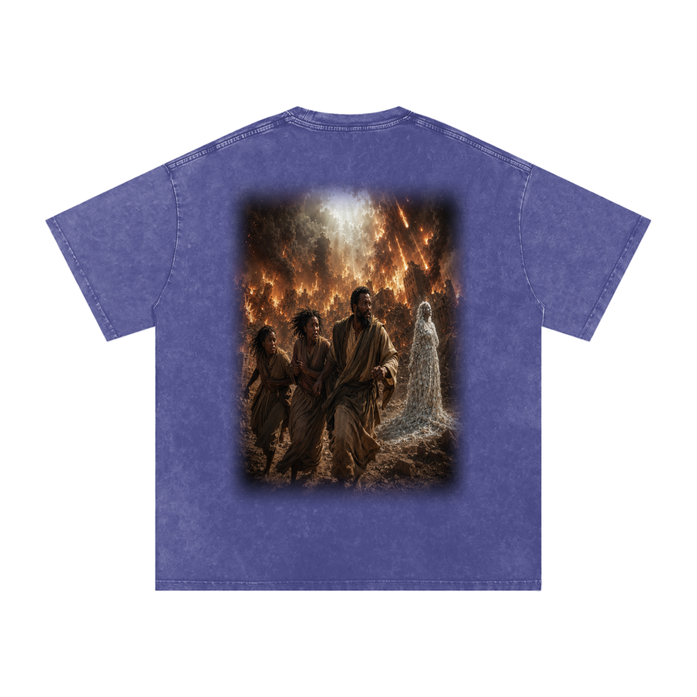 Jubilore "Sodom & Gomorrah" Snow Washed Oversized Cotton T-Shirt