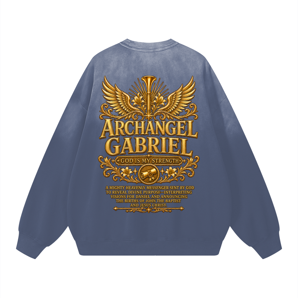 Jubilore "Gabriel" Sunfade Drop-Shoulder Cotton Sweatshirt