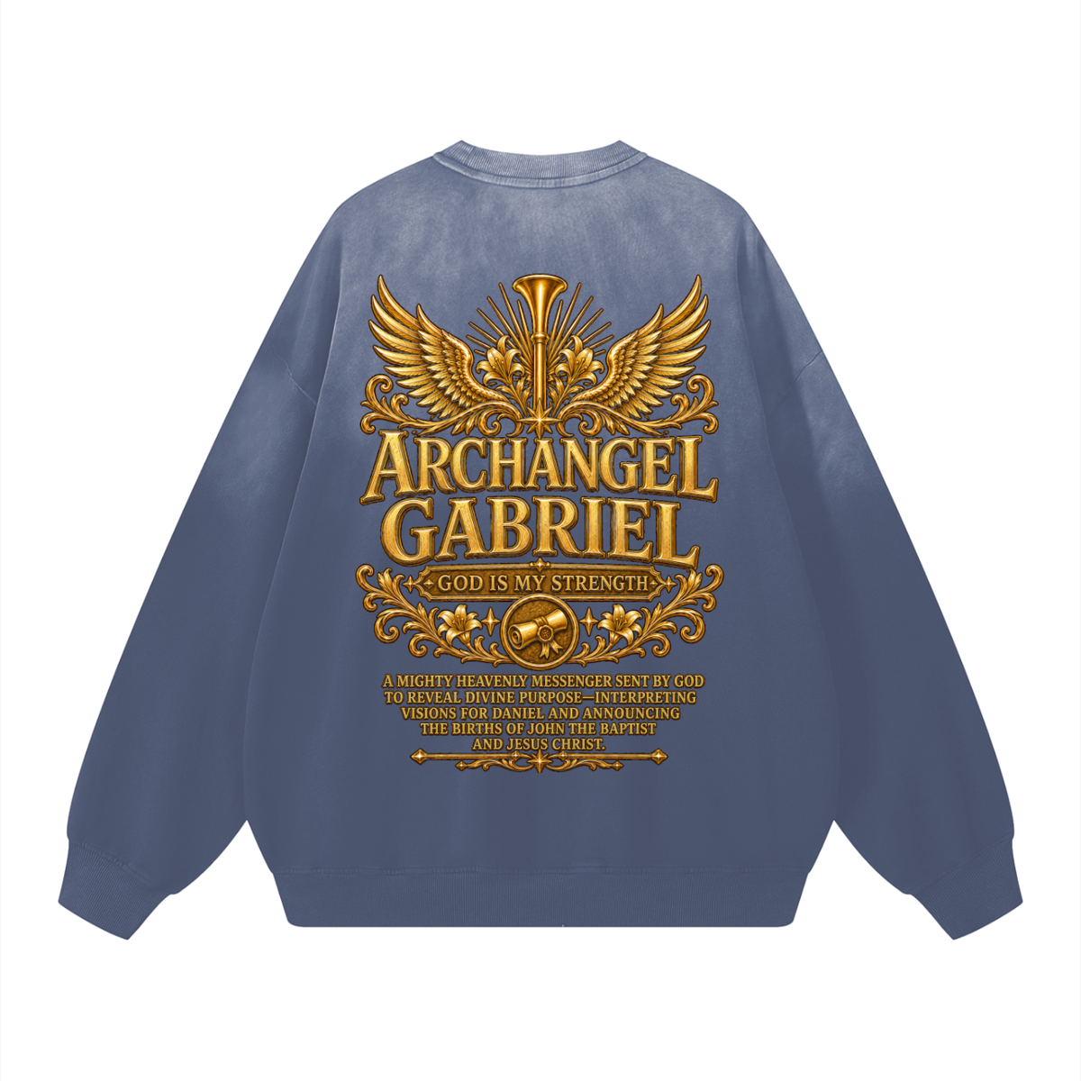 Jubilore "Gabriel" Sunfade Drop-Shoulder Cotton Sweatshirt