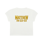 Jubiloré "Jesus Walks On Water" Women's Slim-Fit Cropped T-Shirt