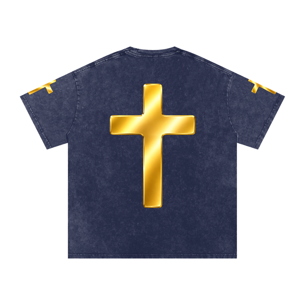 Jubilore "Jesus Is LORD" Snow Washed Oversized Cotton T-Shirt