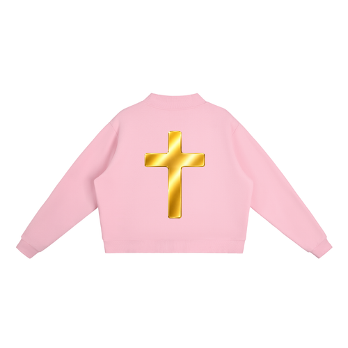 Jubiloré "BCA" Essential Fleece Mock-Neck Crew Sweatshirt