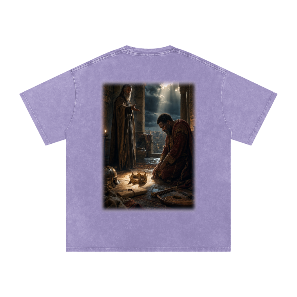 Jubilore “David” Snow Washed Oversized Cotton T-Shirt