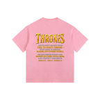 Jubilore Thrones Vintage Washed Oversized Cotton T-Shirt
