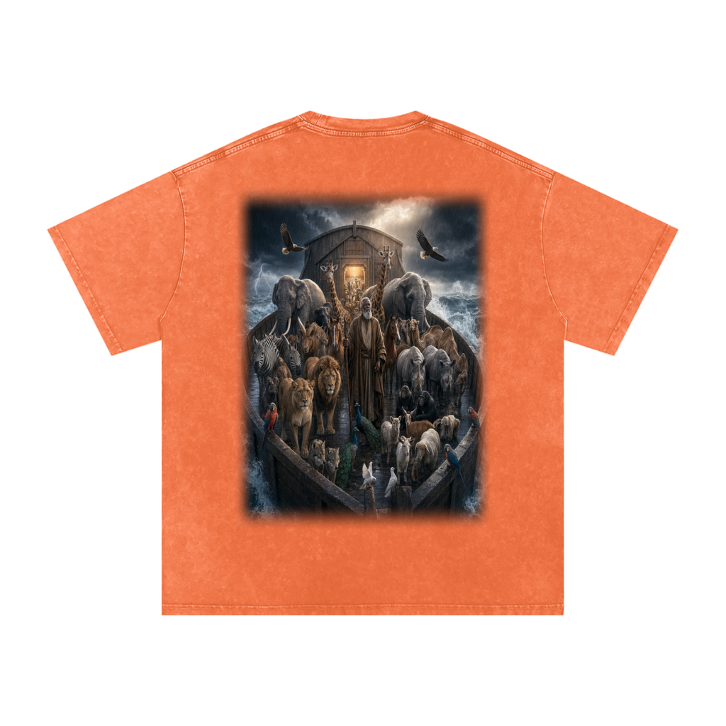 Jubilore "Noah" Snow Washed Oversized Cotton T-Shirt