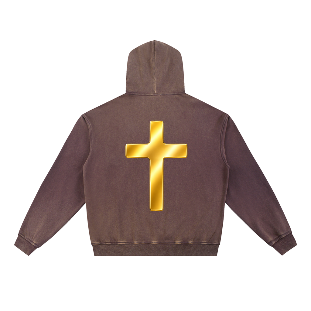 Jubilore "Jesus Is LORD" Vintage Washed Gradient Fleece Hoodie