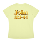 Jubiloré “Jesus Resurrects Lazarus” Women's Slim Fit Crewneck T-Shirt