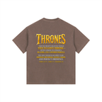 Jubilore Thrones Vintage Washed Oversized Cotton T-Shirt