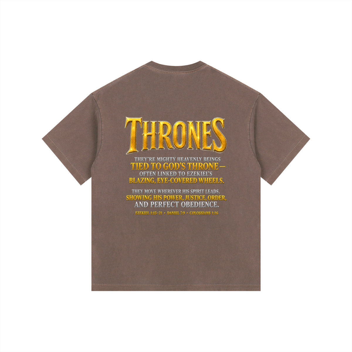 Jubilore Thrones Vintage Washed Oversized Cotton T-Shirt