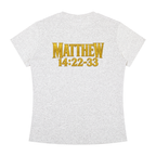 Jubiloré "Jesus Walks On Water" Women's Slim Fit Crewneck T-Shirt
