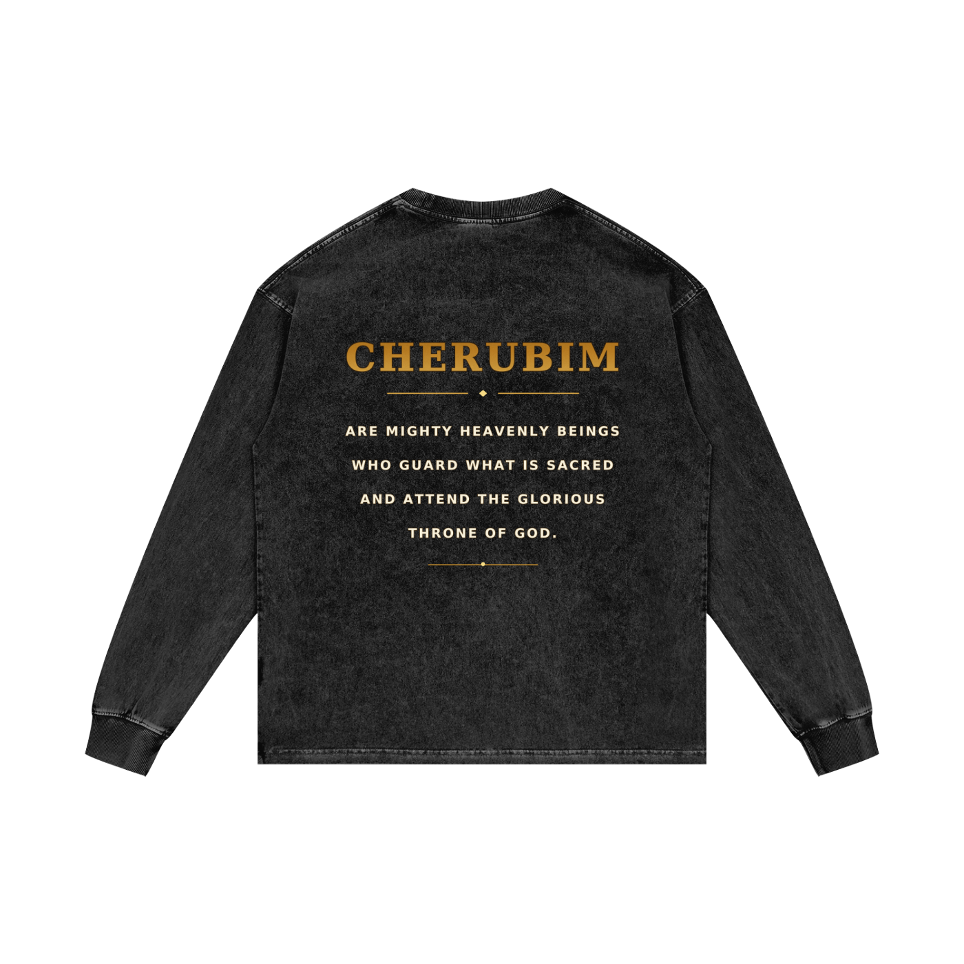 Jubilore Cherubim Acid Wash Oversize Long Sleeve T-Shirt