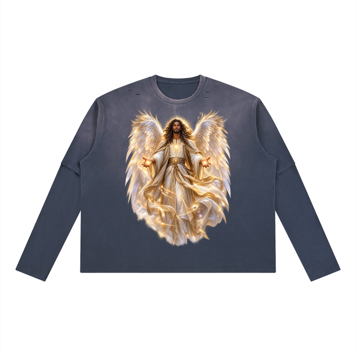 Jubilore "Virtues" Unisex Vintage Wash Layered T-Shirt