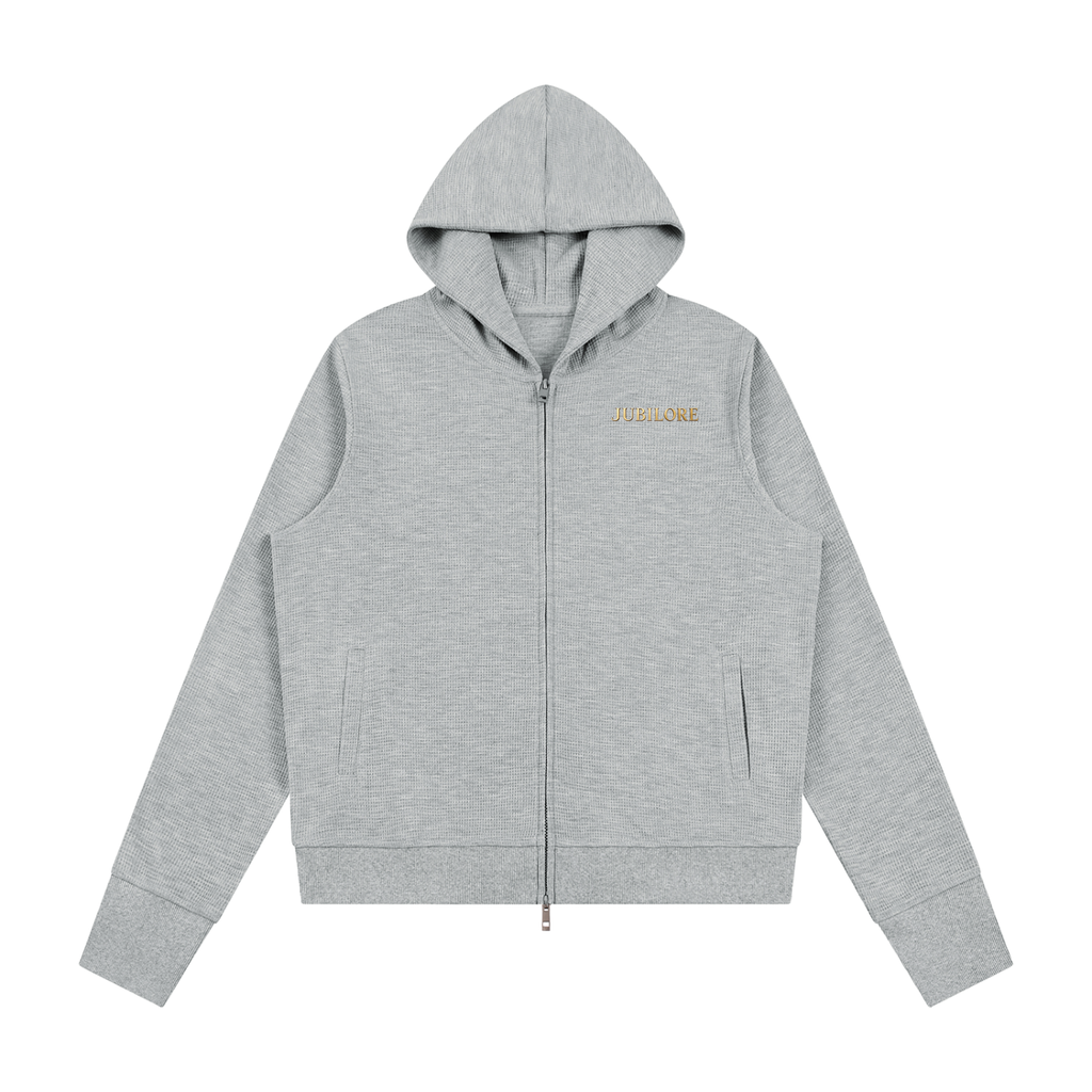 Jubiloré Women's Waffle Full Zip Hoodie