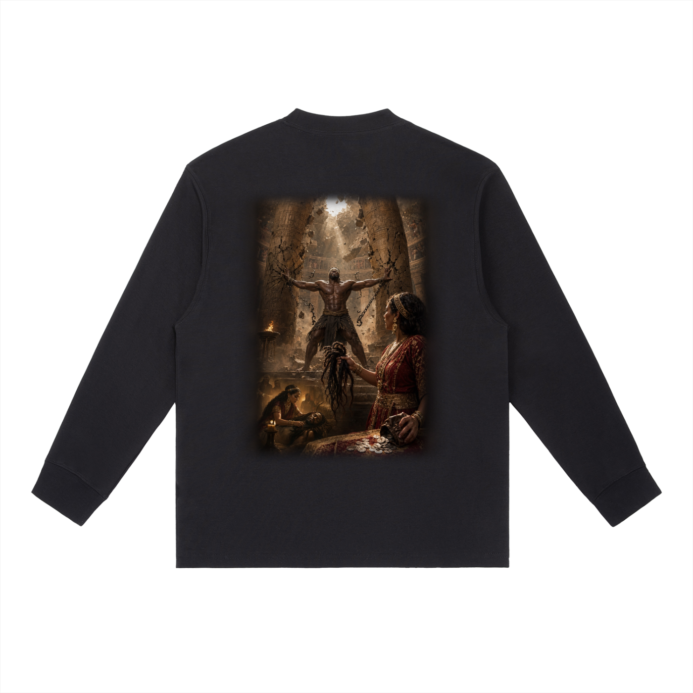 Jubilore "Samson" Essential Crewneck Long-Sleeve T-Shirt