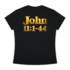 Jubiloré “Jesus Resurrects Lazarus” Women's Slim Fit Crewneck T-Shirt
