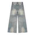 Jubiloré Women’s Vintage Wash Wide Leg Denim Jeans