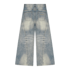 Jubiloré Women’s Vintage Wash Wide Leg Denim Jeans