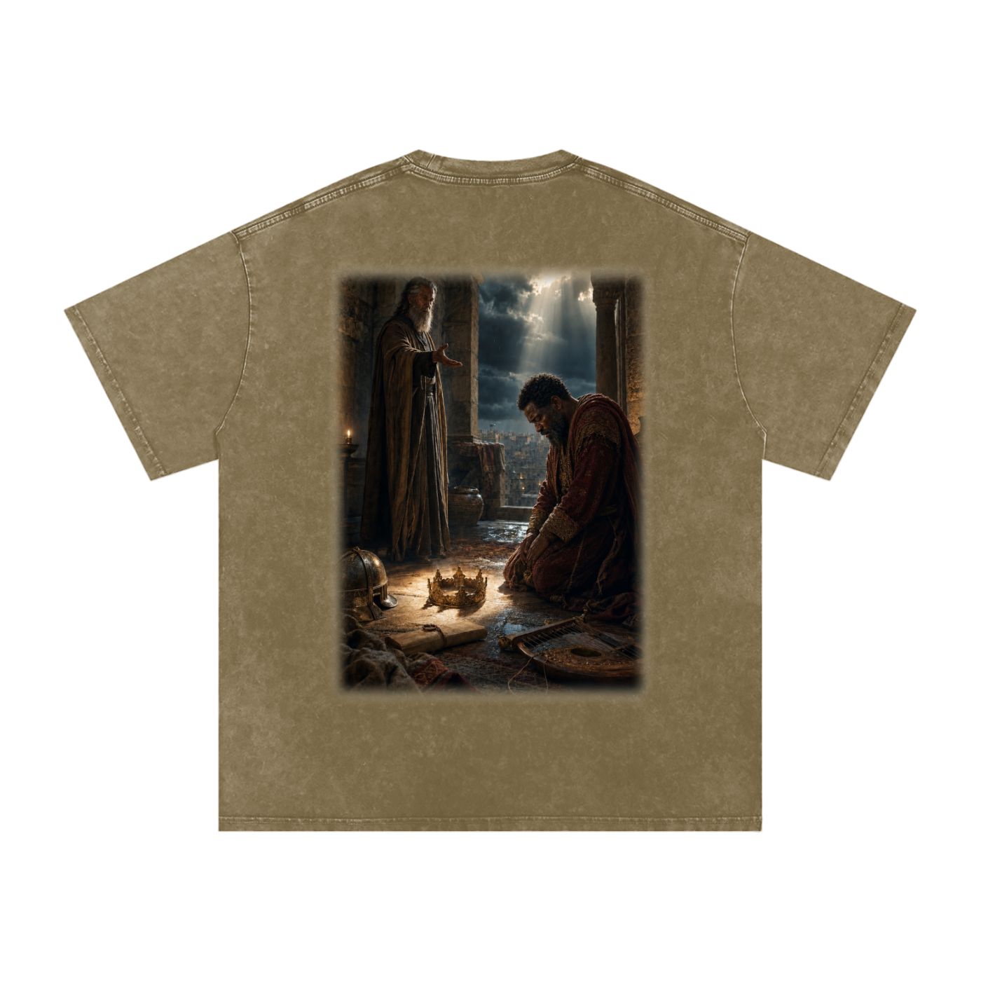 Jubilore “David” Snow Washed Oversized Cotton T-Shirt