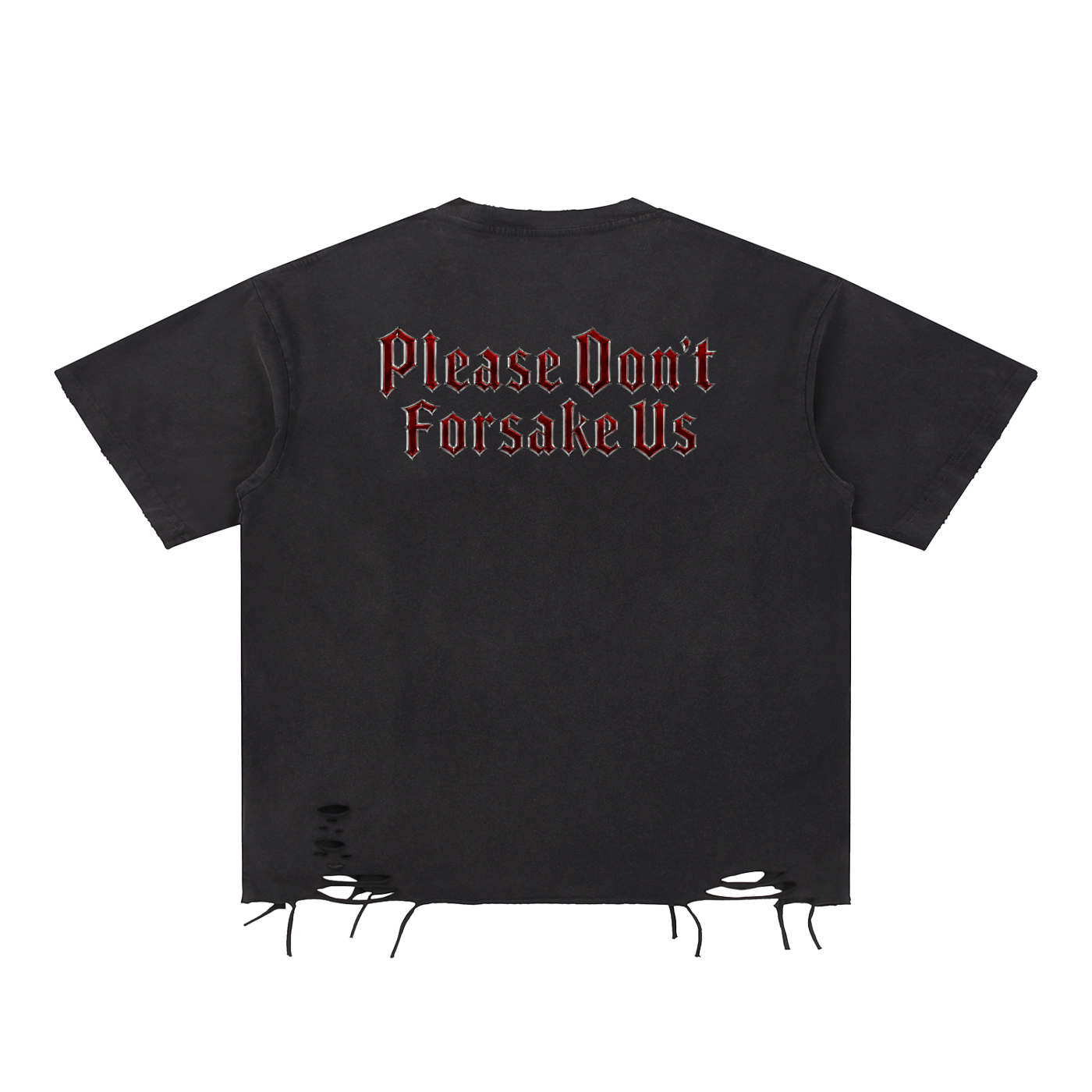 Jubilore Darkhorse Snow Washed Raw-Hem T-Shirt