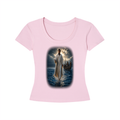 Jubiloré "Jesus Walks On Water" Women's Longline Slim-Fit T-Shirt